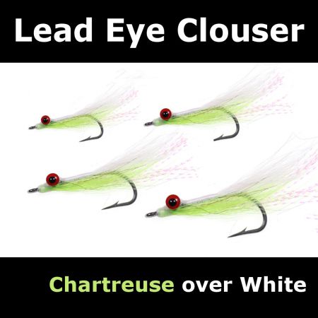 FLY - 4 Clouser Lead Eye - Chartreuse